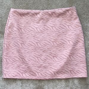 Le Lis Body Con Mini Skirt Pink Zebra Print